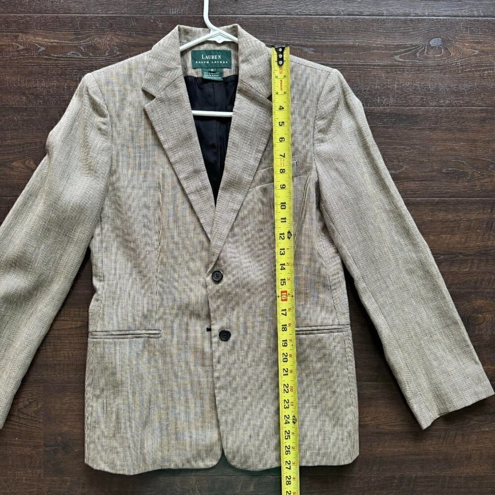 Lauren Ralph Lauren 2-Button Jacket Versatile Office Attire Beige 6 - Picture 7 of 9